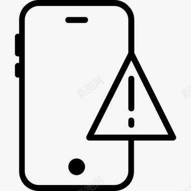 智能手机警告危险感叹号图标