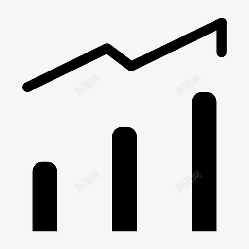 增长箭头条形图svg_新图网 https://ixintu.com 增长 箭头 条形图 图表 报告 营销 填充