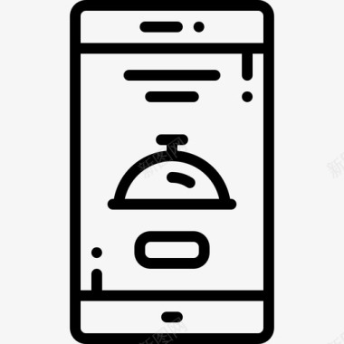 食品应用程序订单智能手机图标
