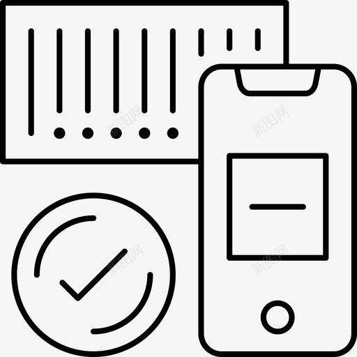 扫描条形码支付智能手机svg_新图网 https://ixintu.com 扫描 条形码 支付 智能 手机 验证 网上购物