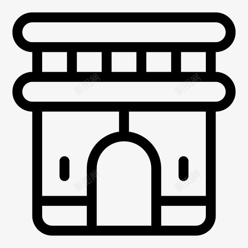 建筑文化大门svg_新图网 https://ixintu.com 建筑 文化 大门 地标 纪念碑 历史