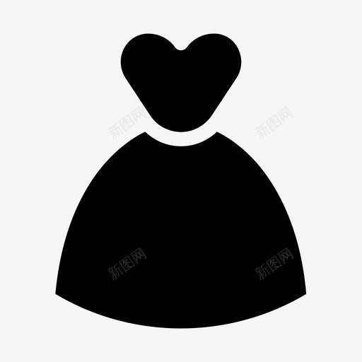 礼服服装优雅svg_新图网 https://ixintu.com 服装 礼服 优雅 女性化 妇女节 填充