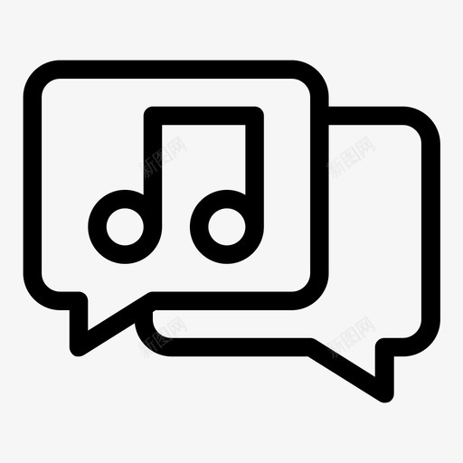 对话聊天通讯svg_新图网 https://ixintu.com 音乐 对话 聊天 通讯 语音 泡泡 商店