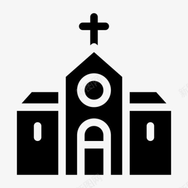 教堂天主教地标图标