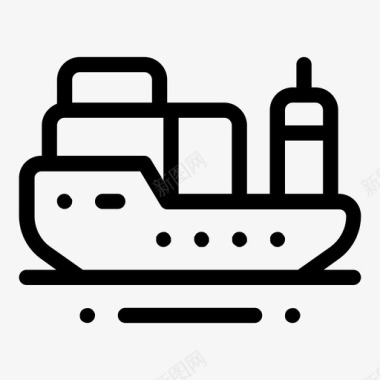 船帆船海洋生物图标