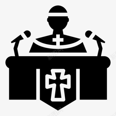 神职人员宣布天主教图标