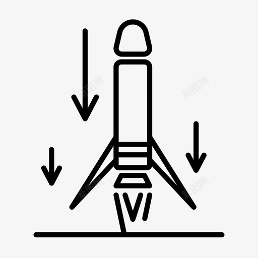 火箭着陆任务轨道svg_新图网 https://ixintu.com 火箭 着陆 任务 太空 轨道