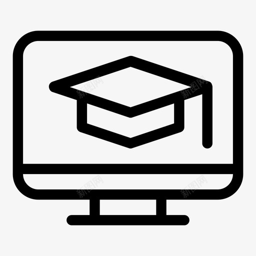 在线教育课程在线学习svg_新图网 https://ixintu.com 在线教育 课程 在线 在线学习 商店 培训 在家 工作