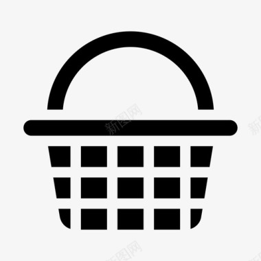 野餐篮篮子超市图标
