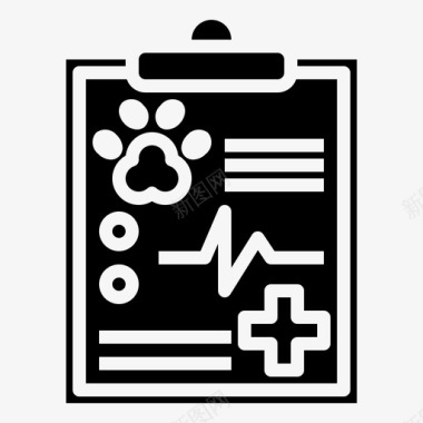 医疗报告剪贴板文件和文件夹图标
