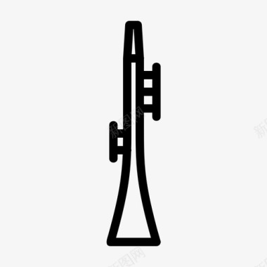 单簧管长笛乐器图标