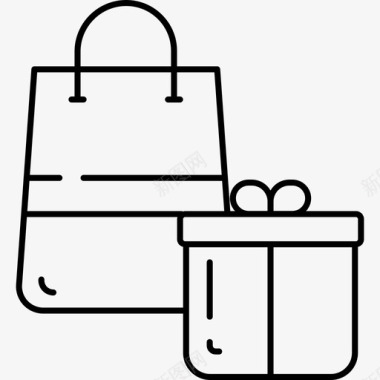 购物礼品包盒图标