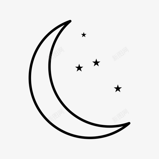 月亮和星星44天文学svg_新图网 https://ixintu.com 月亮 星星 天文学