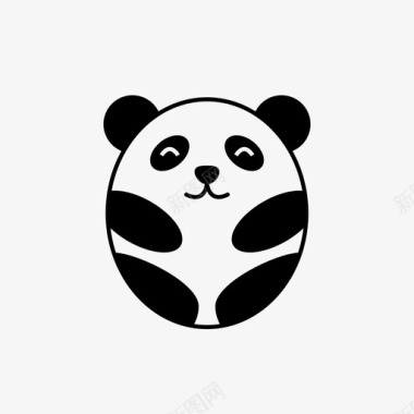 熊猫动物竹子图标