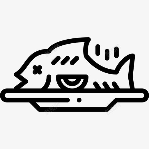 鱼日本鲑鱼svg_新图网 https://ixintu.com 寿司 日本 海鲜 餐厅 鲑鱼 鲑鱼卡通