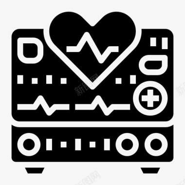 心率监护仪电子设备心率图标