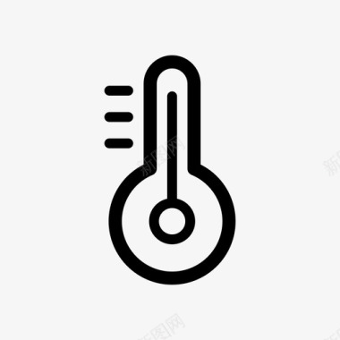 高温炎热温度计图标