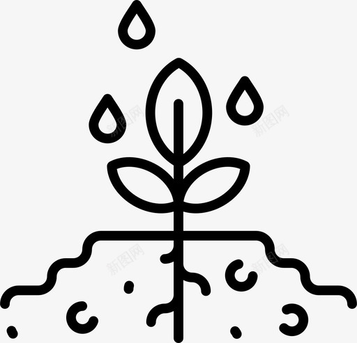 叶与水肥料植物svg_新图网 https://ixintu.com 叶与水 与水 肥料 植物 土壤 农场