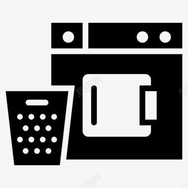 烘干机清洁衣物图标