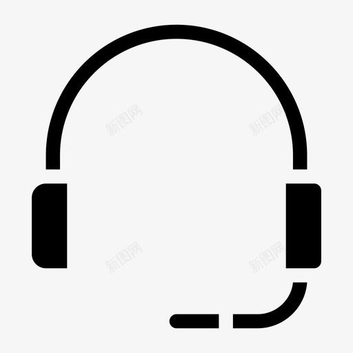 耳机客户服务视频通话svg_新图网 https://ixintu.com 耳机 客户服务 视频 通话 游戏 填充