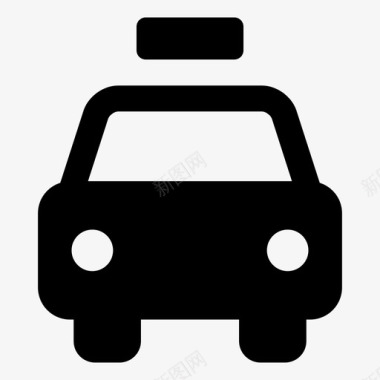 出租车交通工具旅游图标