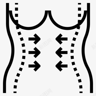 腹部脂肪团整形手术图标