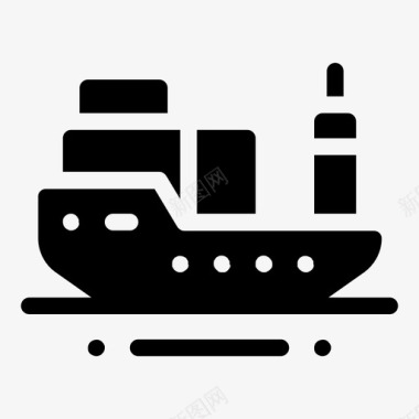 船帆船海洋生物图标