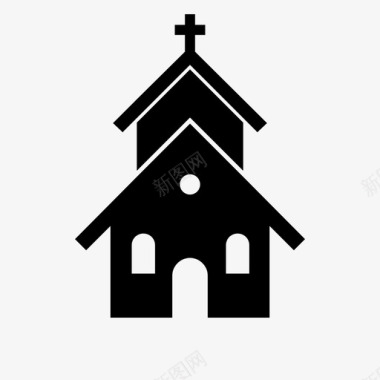 教堂建筑圣殿基督建筑图标
