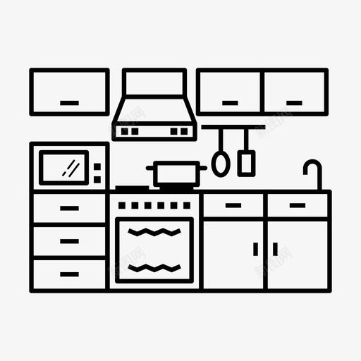 厨房电器厨具svg_新图网 https://ixintu.com 厨房电器 厨具 微波炉 烤箱 餐厅