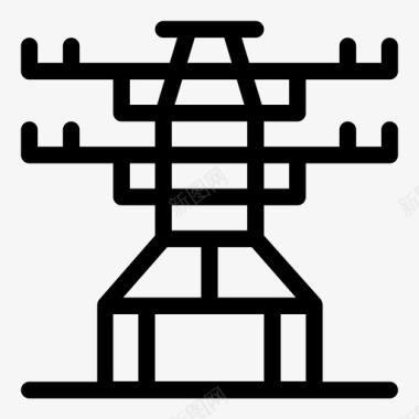 铁塔电力工业图标