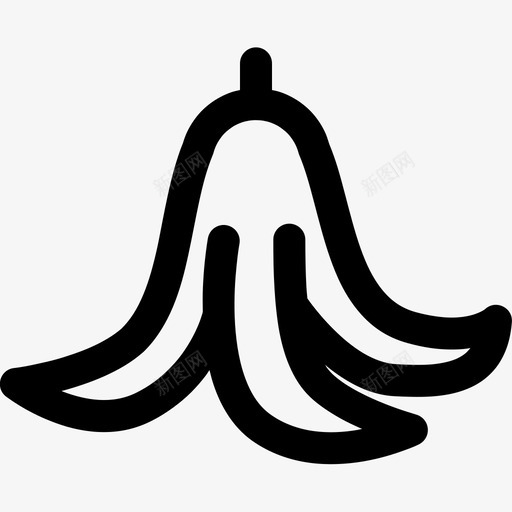 香蕉皮水果垃圾svg_新图网 https://ixintu.com 香蕉 垃圾 水果 自然 轮廓