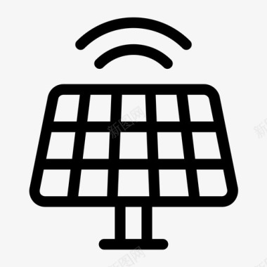 太阳能电池板电力可再生能源图标