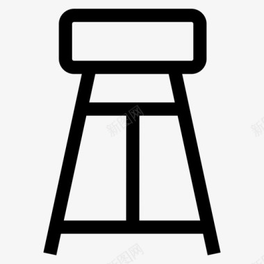 酒吧椅家具高脚椅图标