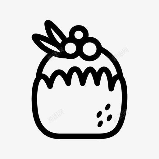 浆果蛋糕奶油纸杯蛋糕svg_新图网 https://ixintu.com 蛋糕 浆果 奶油 纸杯 糕点 甜点 食品