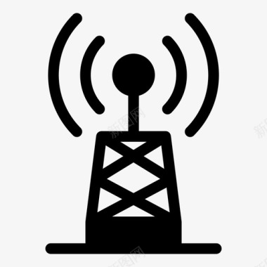 天线收音机天线wifi信号图标