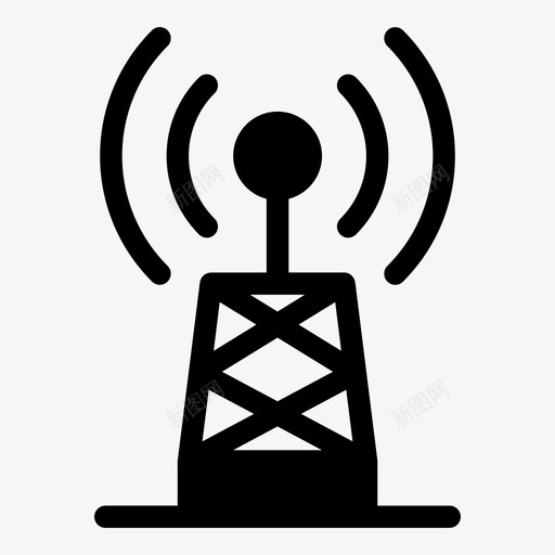 天线收音机天线wifi信号svg_新图网 https://ixintu.com 天线 无线 收音机 信号 连接 互联网 广告 填充