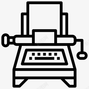 打字机编辑工具用户界面图标