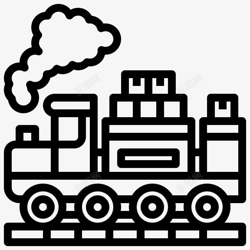 火车集装箱送货svg_新图网 https://ixintu.com 火车 集装箱 送货 机车 航运 运输 物流
