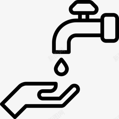 洗手清洁水龙头图标