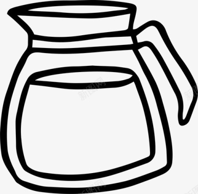 咖啡壶咖啡因饮料图标