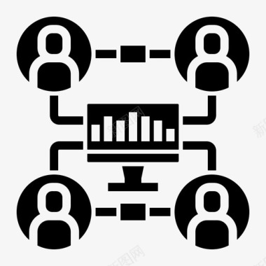 网络流量分析营销图标