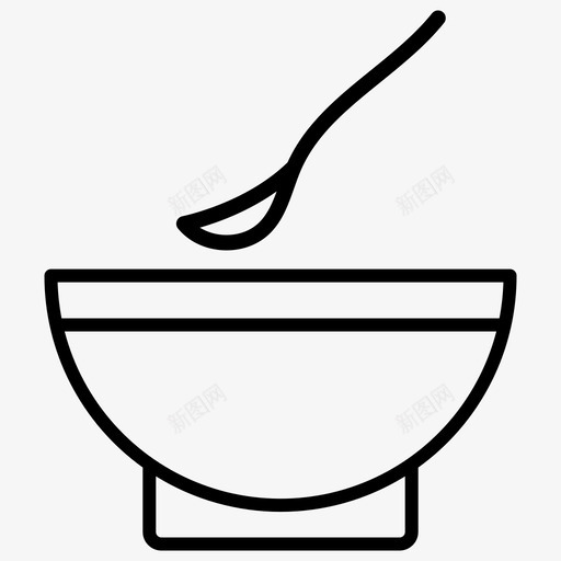 碗食物汤svg_新图网 https://ixintu.com 食物 汤勺子 勺子