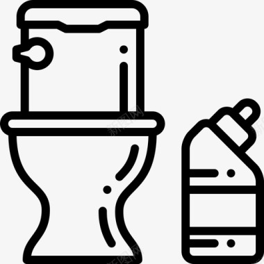 厕所清洁剂浴室瓶子图标