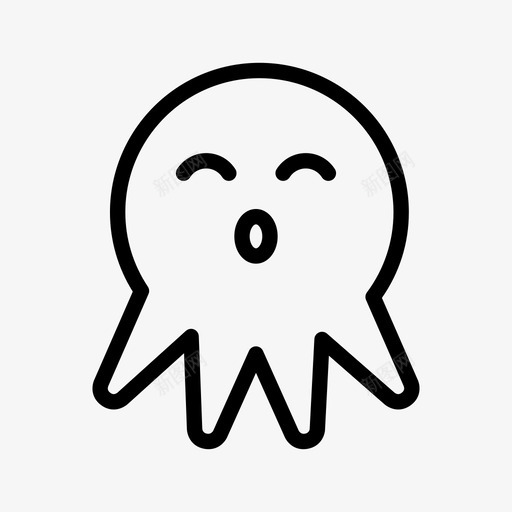 章鱼可爱幽灵svg_新图网 https://ixintu.com 章鱼 可爱 幽灵 触角 玩具
