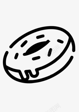 甜甜圈快餐快餐大纲图标