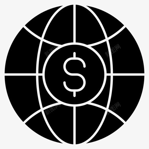美元符号地球仪生态地质svg_新图网 https://ixintu.com 美元 符号 地球仪 生态 地质 物流 杂项