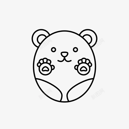 熊动物可爱svg_新图网 https://ixintu.com 熊动物 动物 可爱 森林 灰熊 爪子 自然
