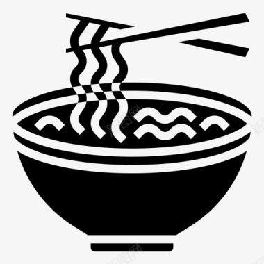 面条碗中国菜图标