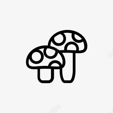 蘑菇鹅膏菌真菌图标