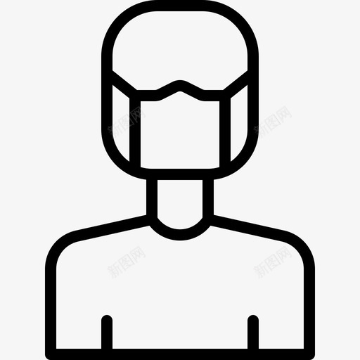 男戴面罩头像医疗svg_新图网 https://ixintu.com 男戴 面罩 头像 医疗 个人 防护 装备
